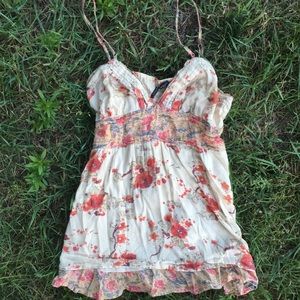 Anthropologie Passport rose boho floral tank top